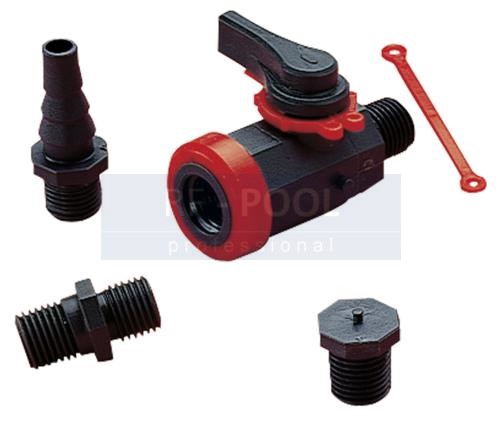 VENTIL GUĽOVÝ LABORATÓRNY 1/4" - 1/4" PN6 EPDM