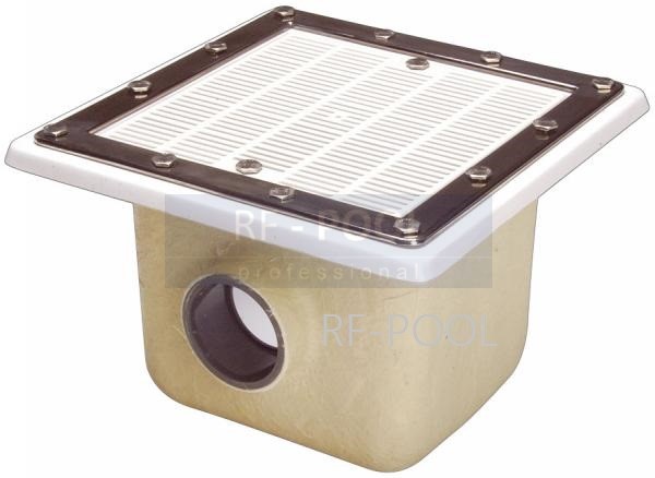 DNOVÁ VÝPUSŤ Z POLYESTEROVÉHO SKLOLAMINÁTU 355x355 Ø125 ABS - PRE FÓLIU
