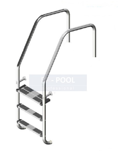 NEREZOVÝ REBRÍK K PRELIVOVÝM BAZÉNOM MODEL 1000 - 4 stupne