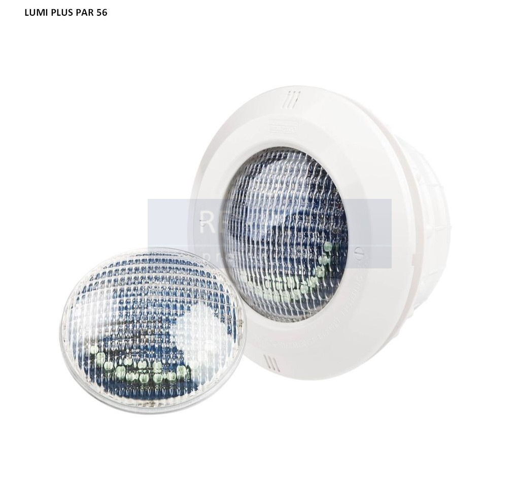 BAZÉNOVÝ REFLEKTOR S LED WHITE DIÓDAMI LUMI PLUS PAR 56 1.11  S OBRÚČKOU Z ABS